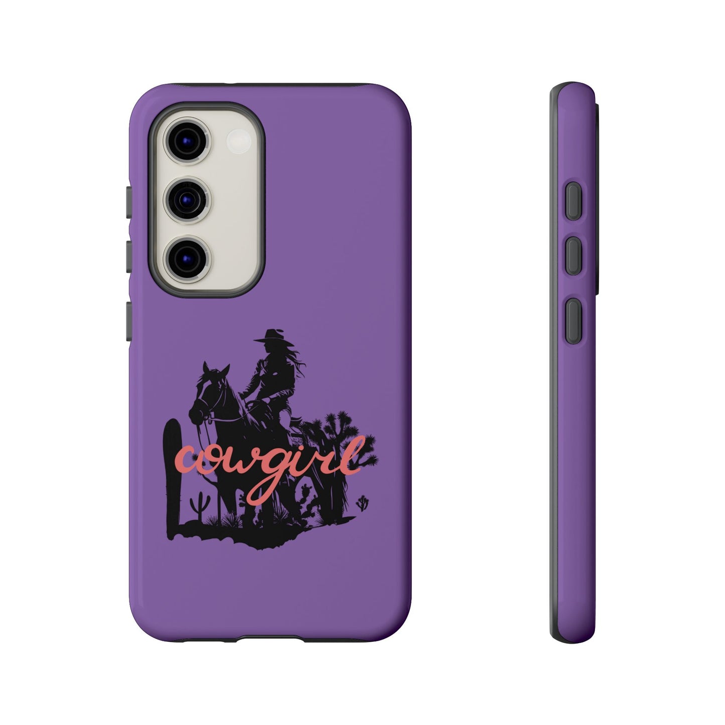 Cowgirl Phone Case — Purple Western Rider Protective Phone Cover