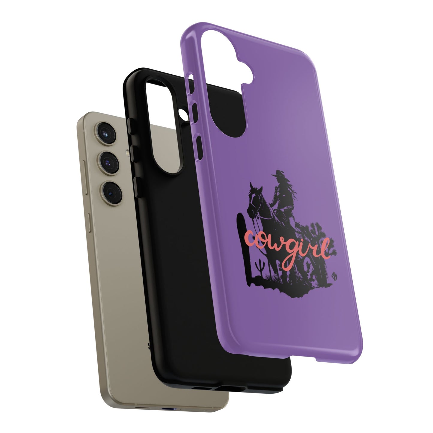 Cowgirl Phone Case — Purple Western Rider Protective Phone Cover