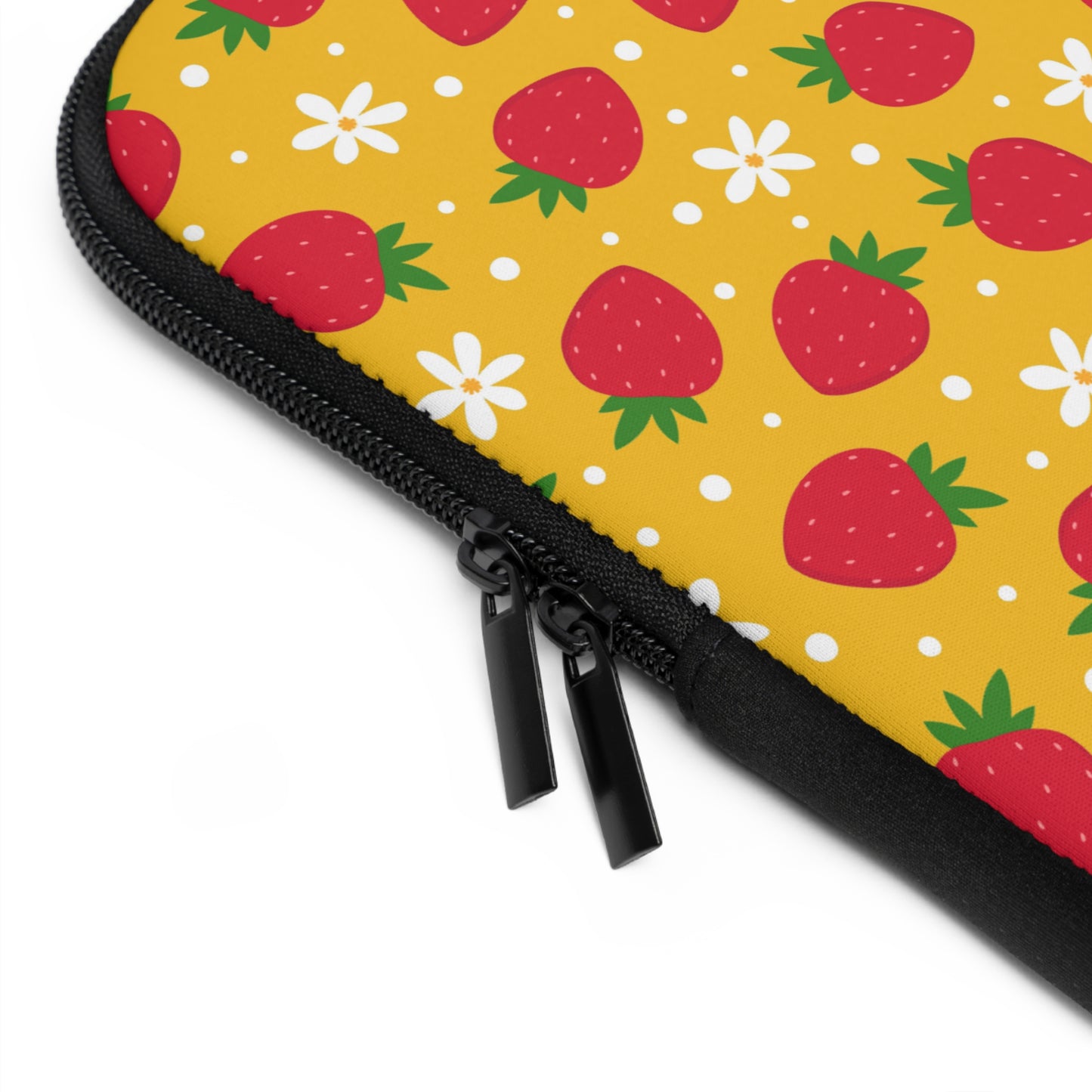 Strawberry Print Laptop Sleeve, Cute Tech Case