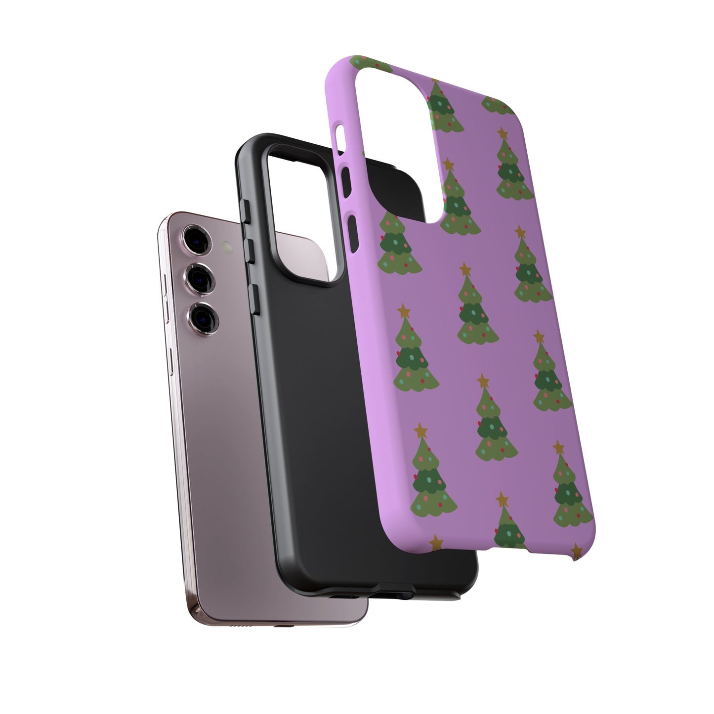 Christmas Tree Phone Case — Cute Purple Holiday iPhone Cover