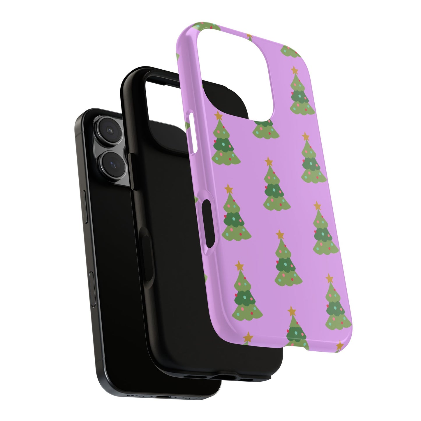 Christmas Tree Phone Case — Cute Purple Holiday iPhone Cover