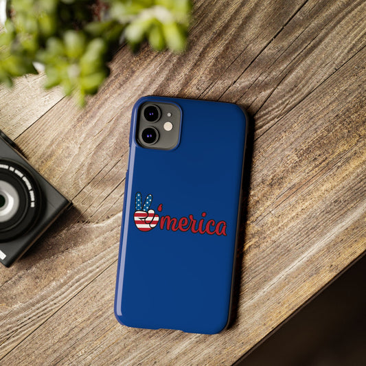 Slim Phone Case - 'Merica Design, Patriotic Phone Cover for Independence Day, 4th of July, USA Pride, Gift for Americans