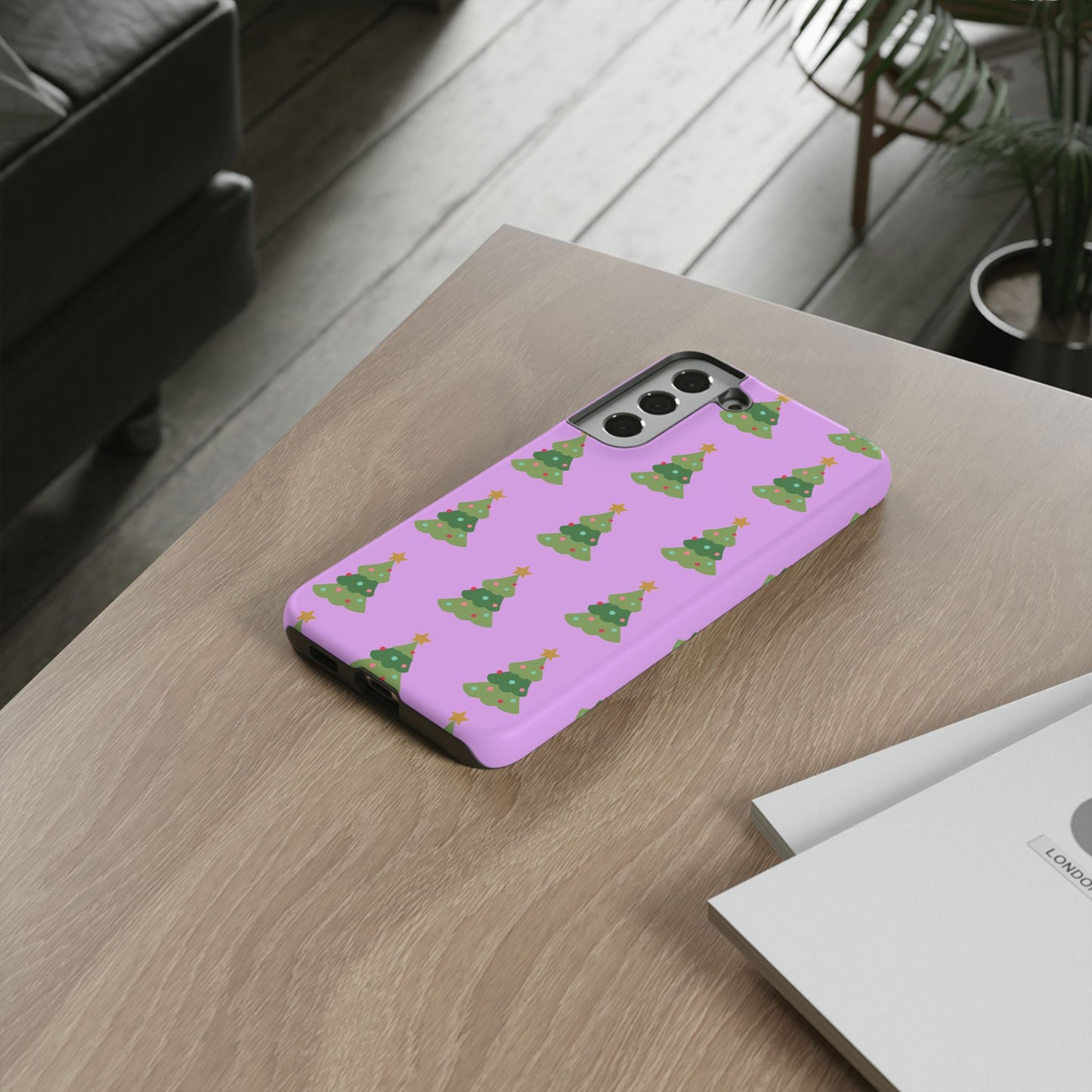 Christmas Tree Phone Case — Cute Purple Holiday iPhone Cover