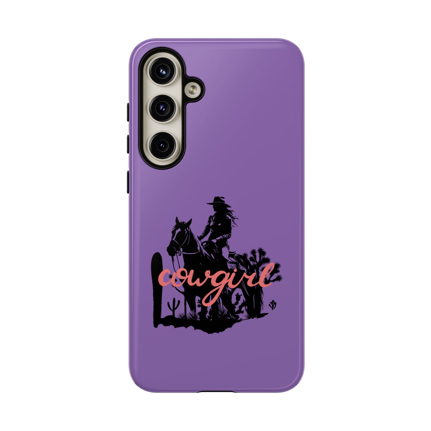 Cowgirl Phone Case — Purple Western Rider Protective Phone Cover