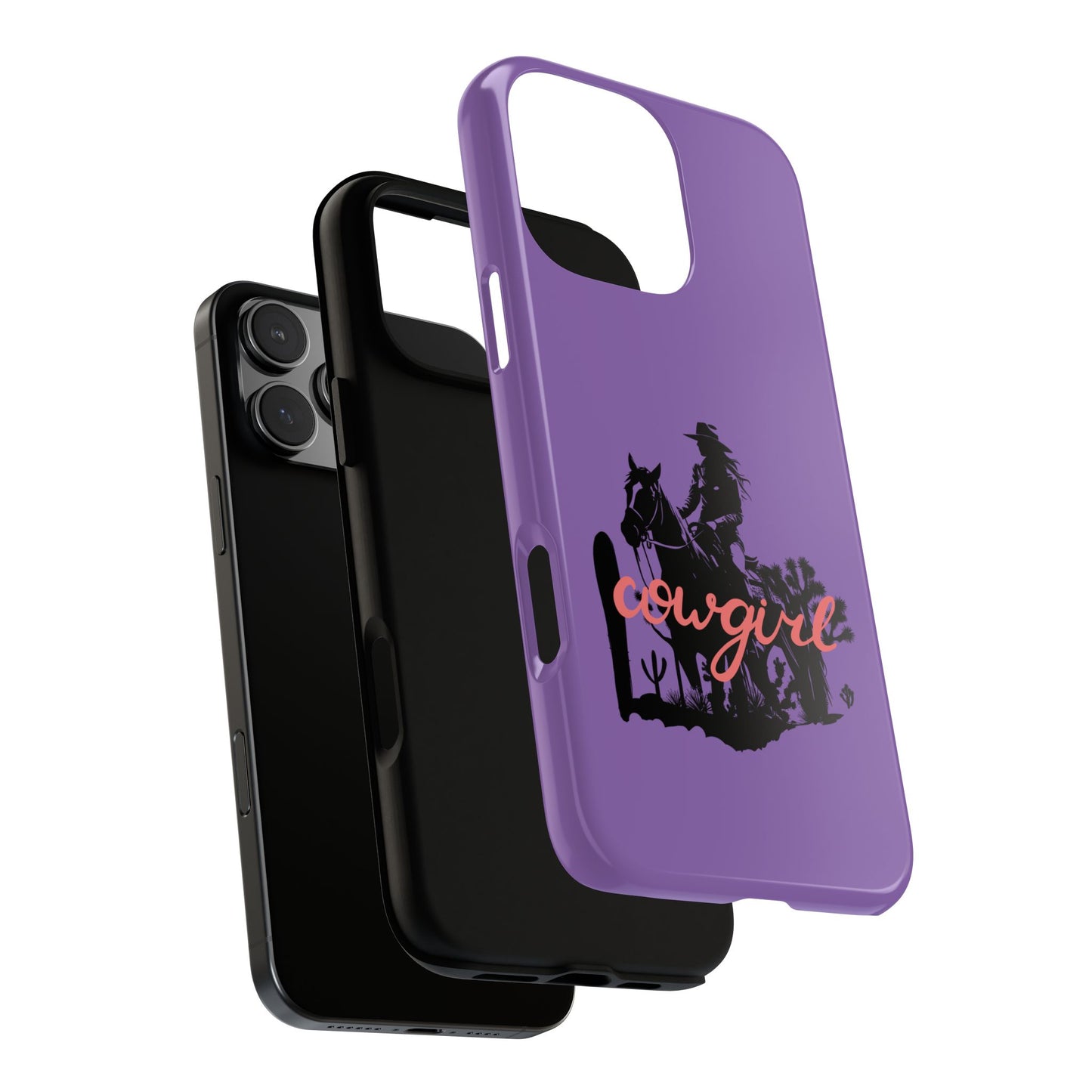 Cowgirl Phone Case — Purple Western Rider Protective Phone Cover