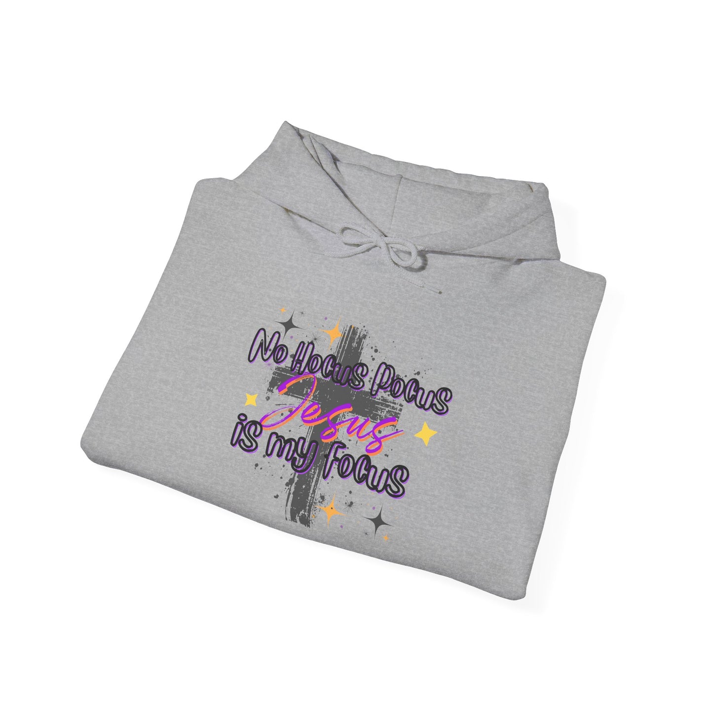 Christian Unisex Hoodie - No Hocus Pocus, Jesus is My Focus