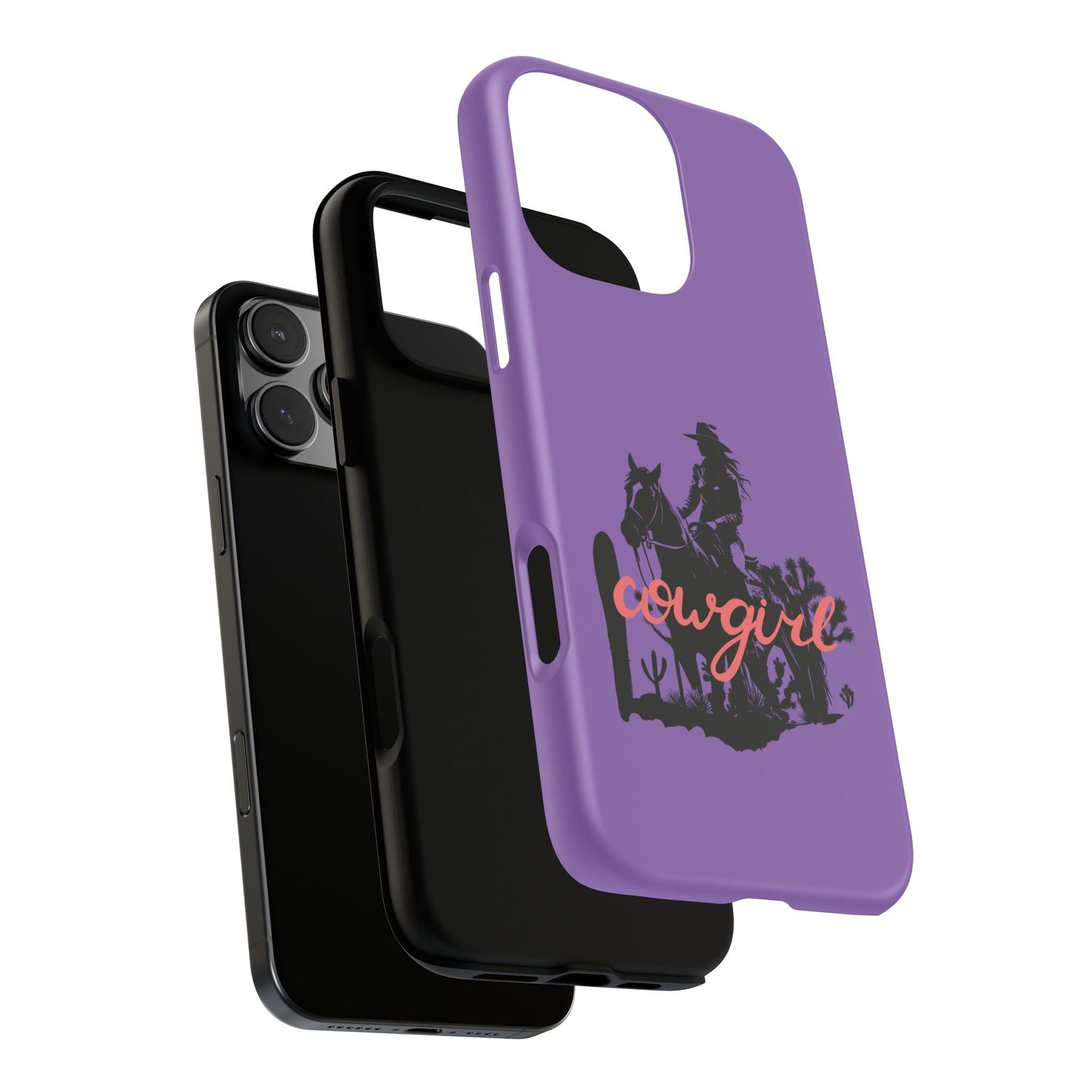 Cowgirl Phone Case — Purple Western Rider Protective Phone Cover