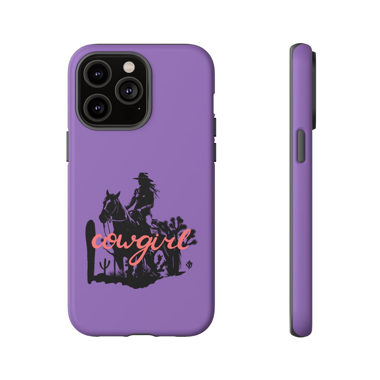 Cowgirl Phone Case — Purple Western Rider Protective Phone Cover