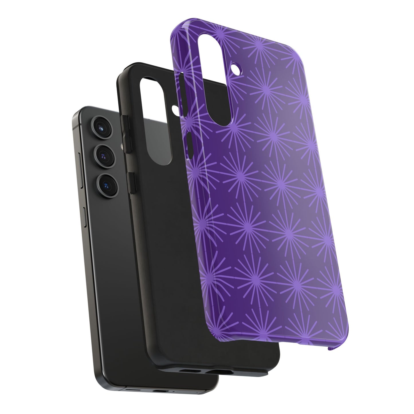 Phone Case - Purple Circular Star Design