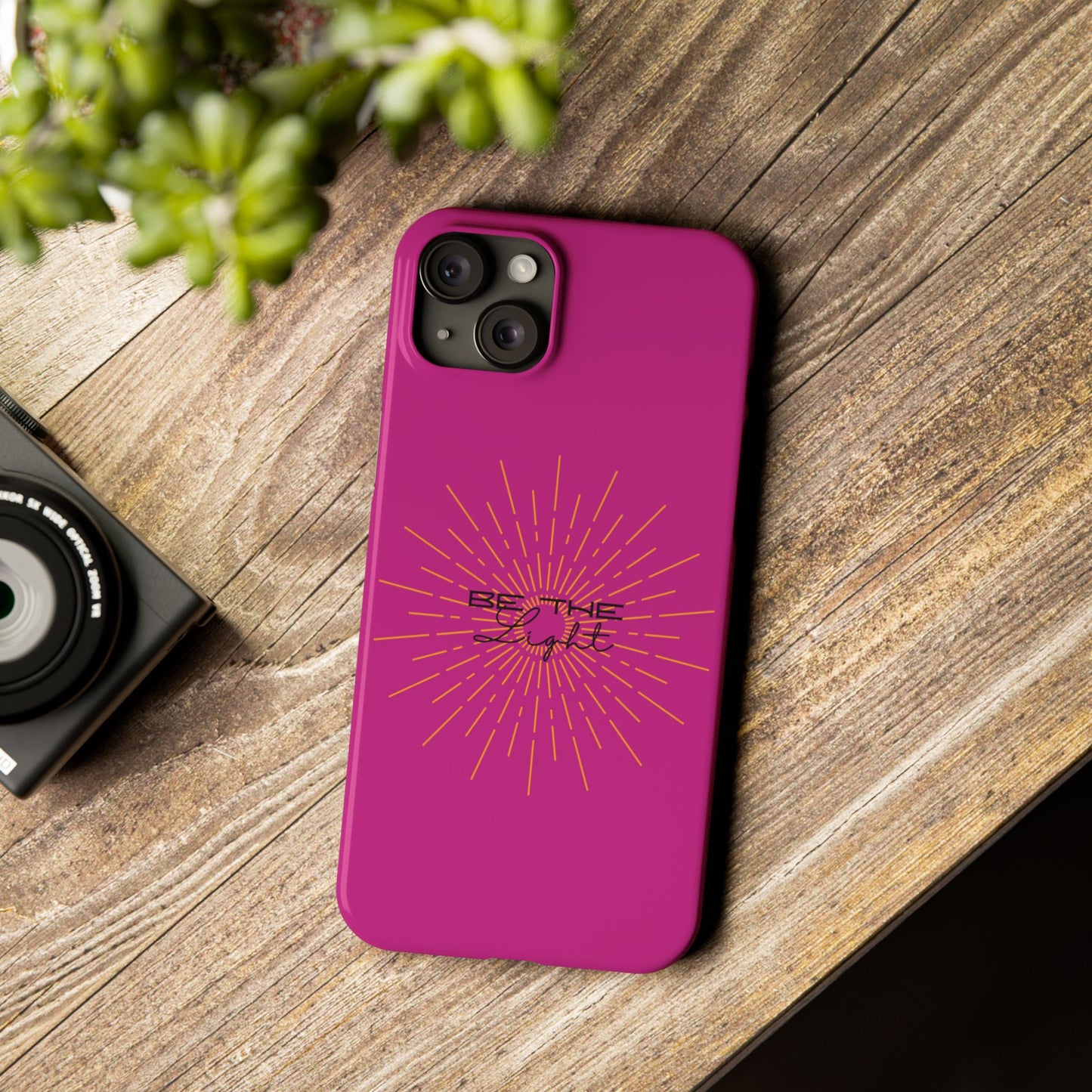 Radiant Pink Slim Phone Cases, Be The Light