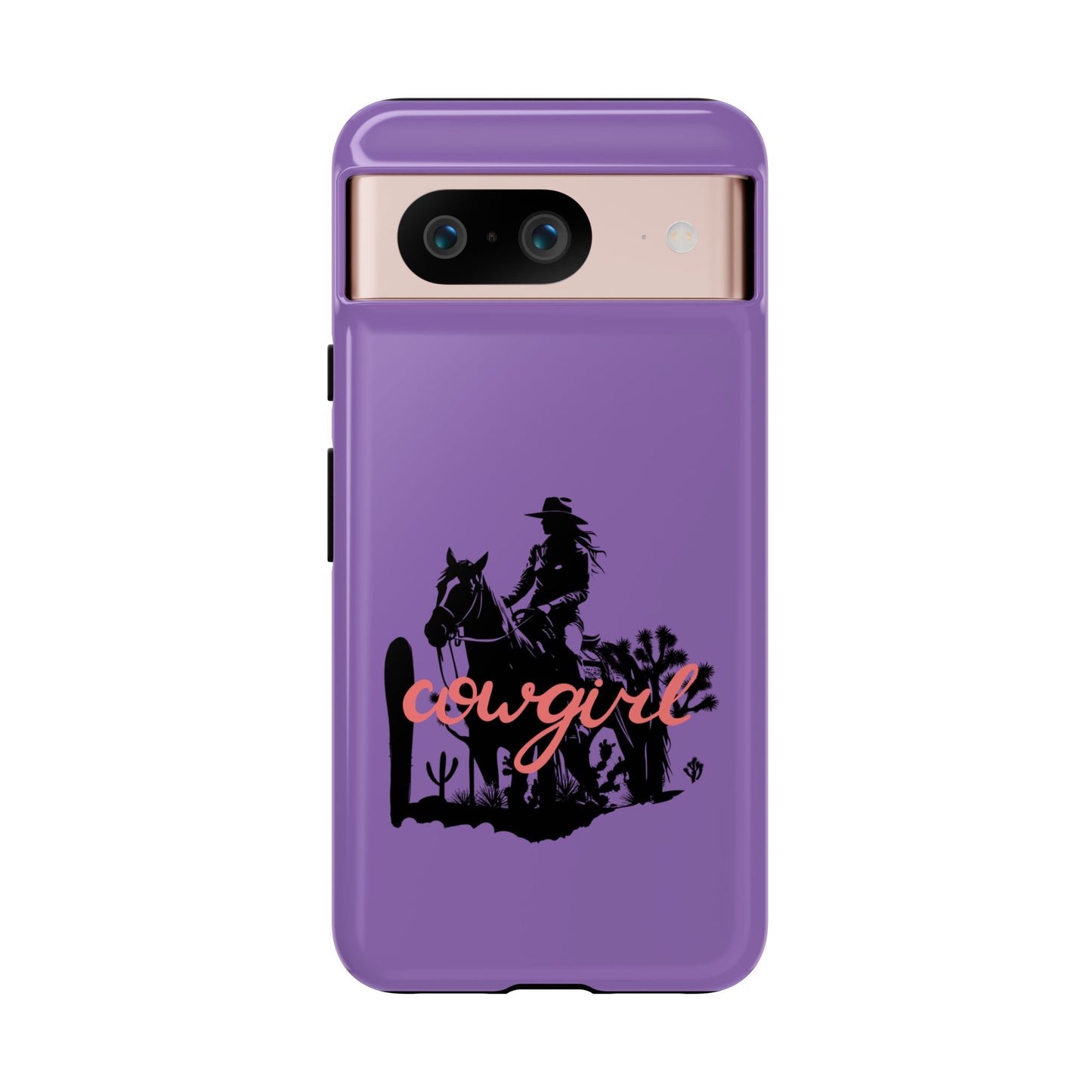 Cowgirl Phone Case — Purple Western Rider Protective Phone Cover