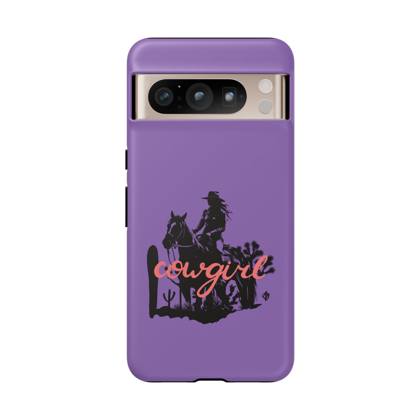 Cowgirl Phone Case — Purple Western Rider Protective Phone Cover