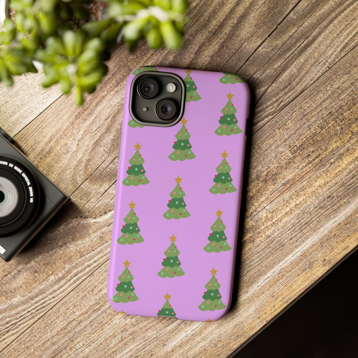 Christmas Tree Phone Case — Cute Purple Holiday iPhone Cover