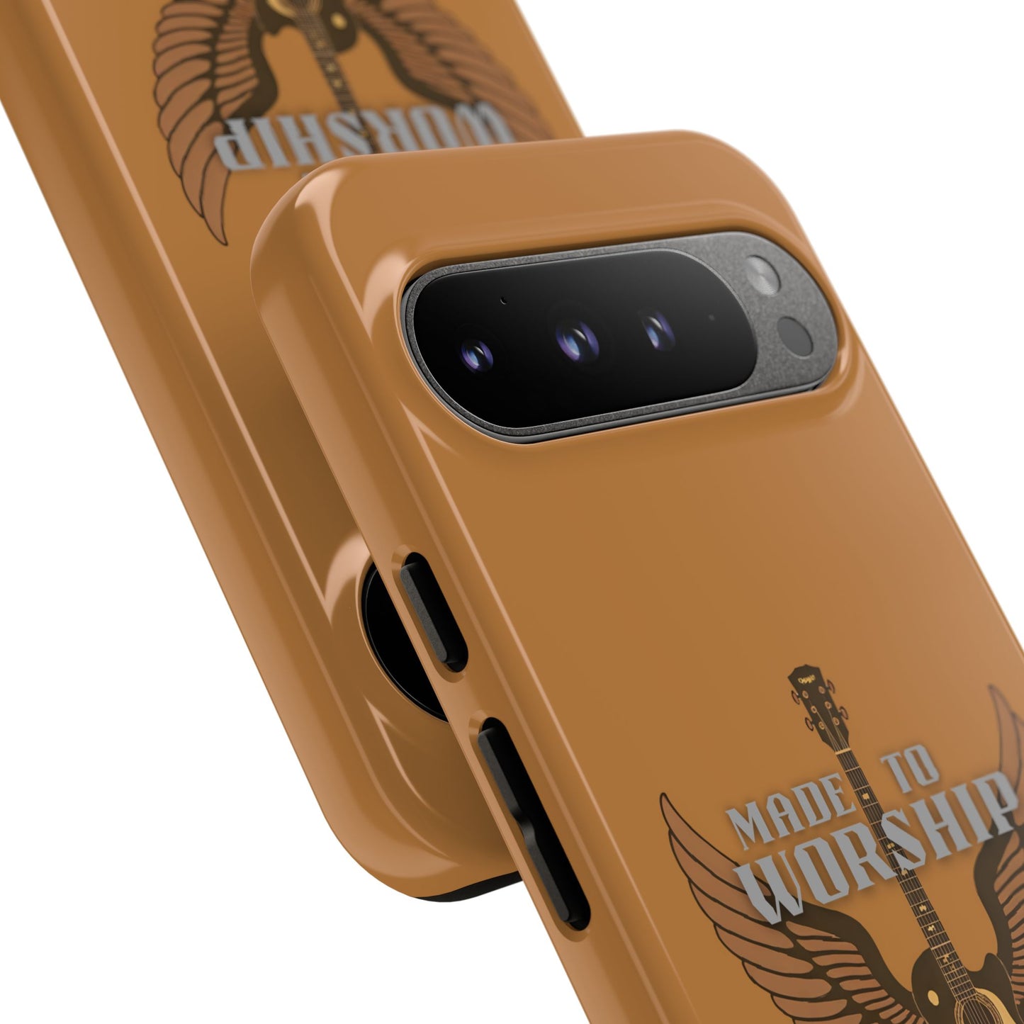 Tough Phone Case — "Made to Worship" Acoustic Guitar Wings Design
