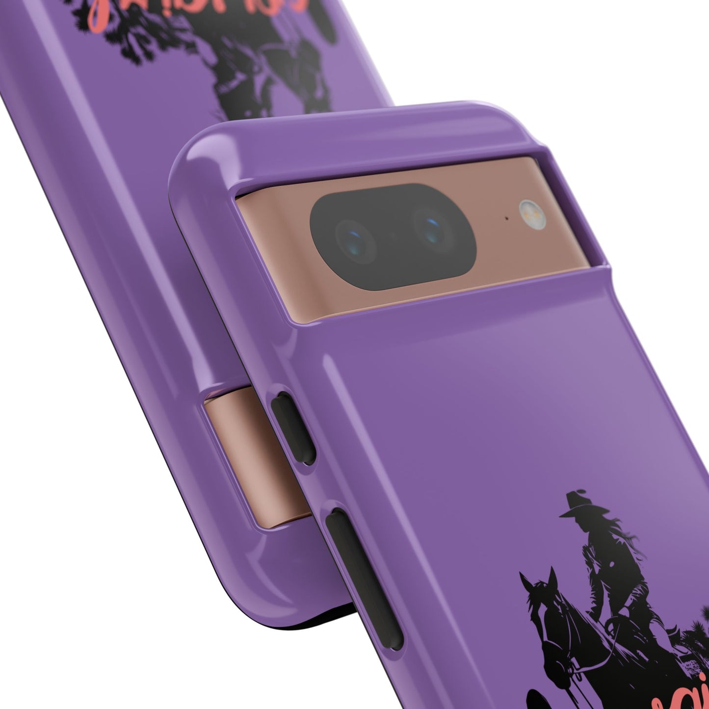 Cowgirl Phone Case — Purple Western Rider Protective Phone Cover