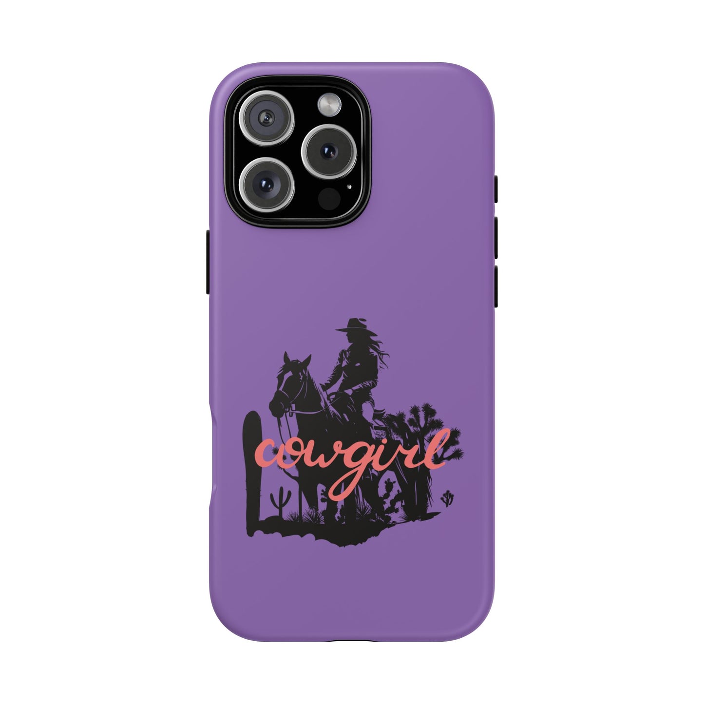 Cowgirl Phone Case — Purple Western Rider Protective Phone Cover