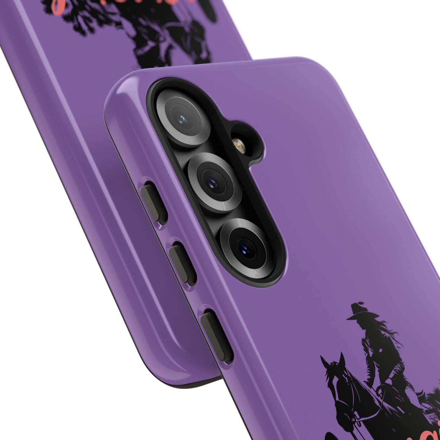 Cowgirl Phone Case — Purple Western Rider Protective Phone Cover