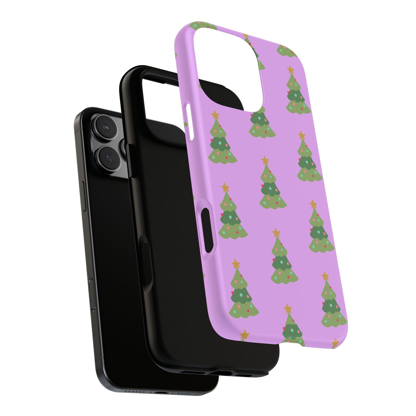 Christmas Tree Phone Case — Cute Purple Holiday iPhone Cover