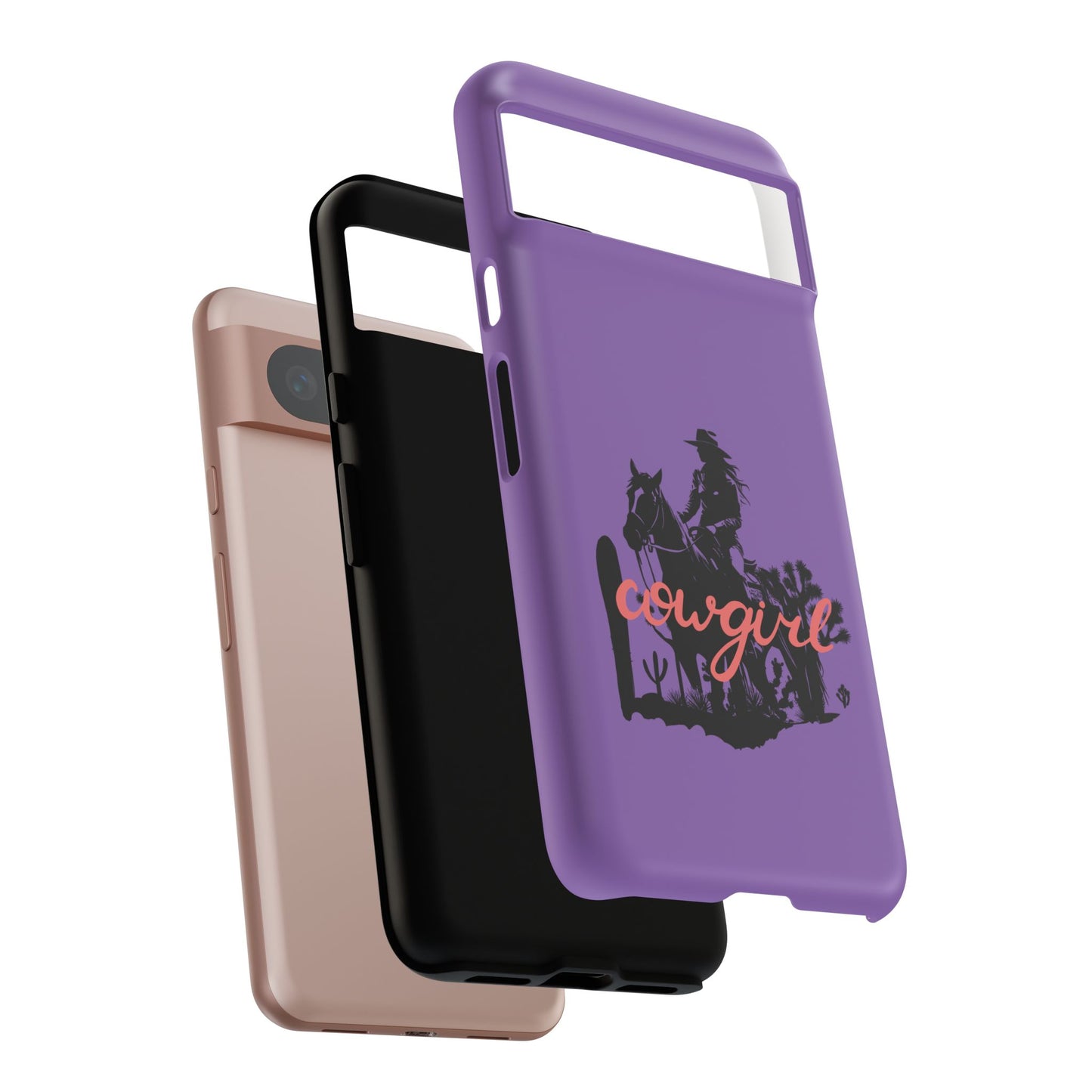 Cowgirl Phone Case — Purple Western Rider Protective Phone Cover