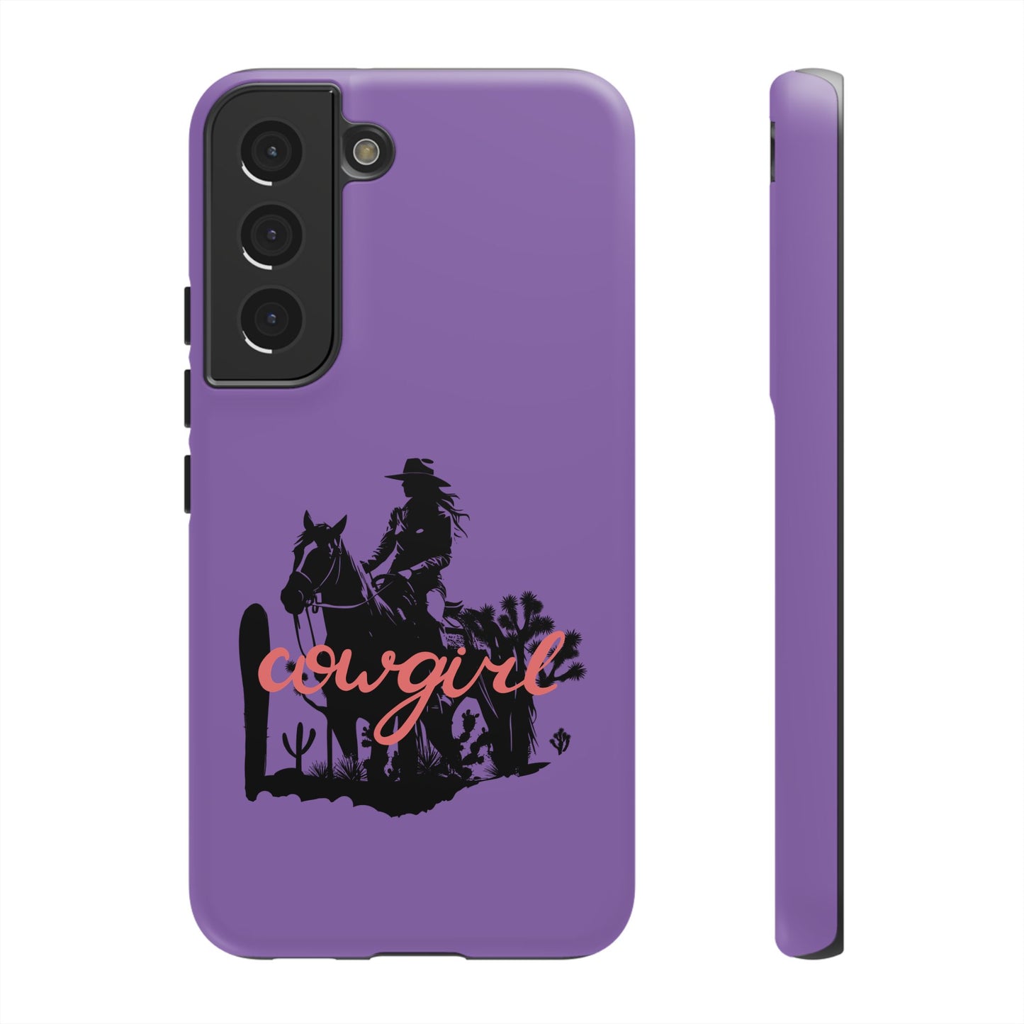 Cowgirl Phone Case — Purple Western Rider Protective Phone Cover
