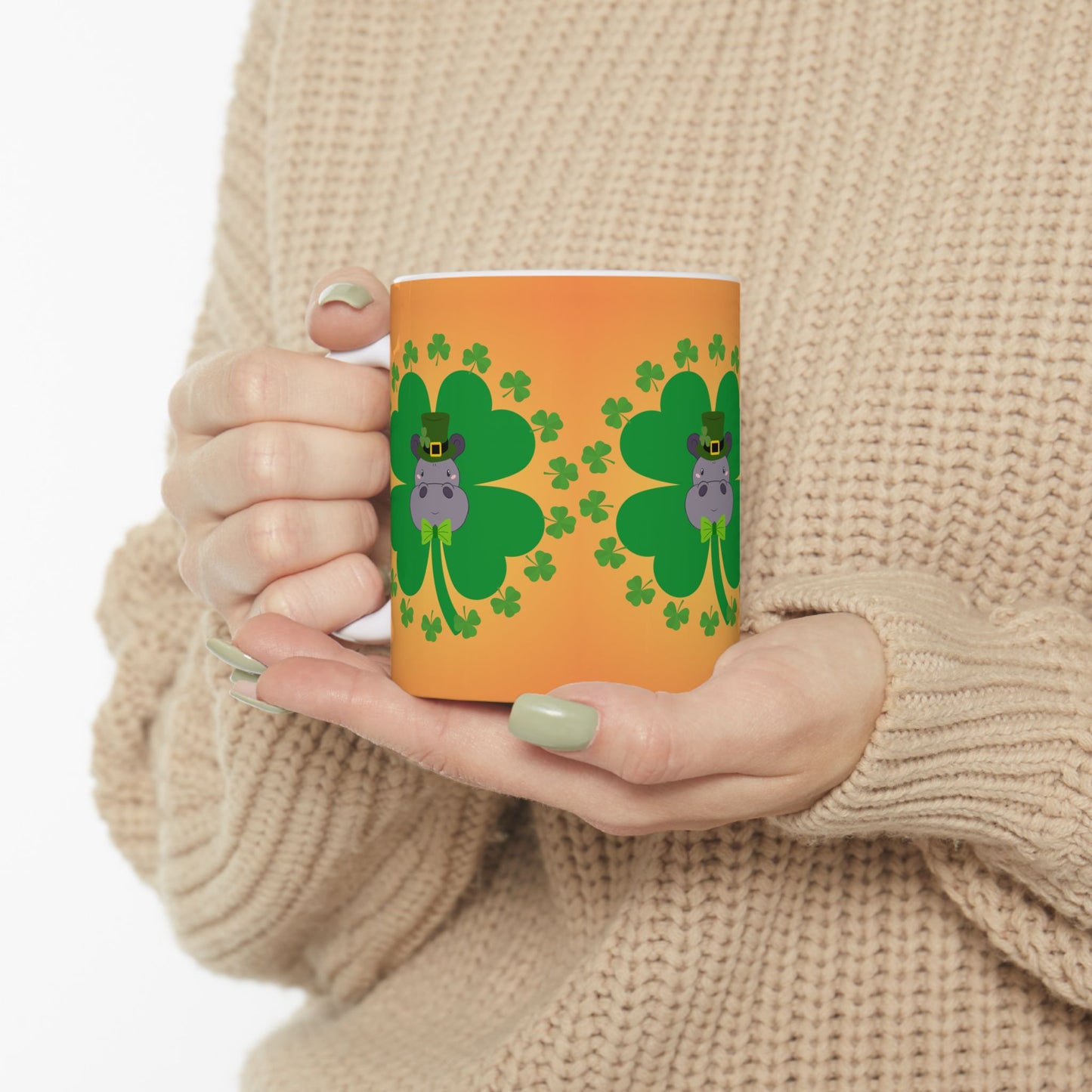 Mug Lucky Hippo St Patrick's Day