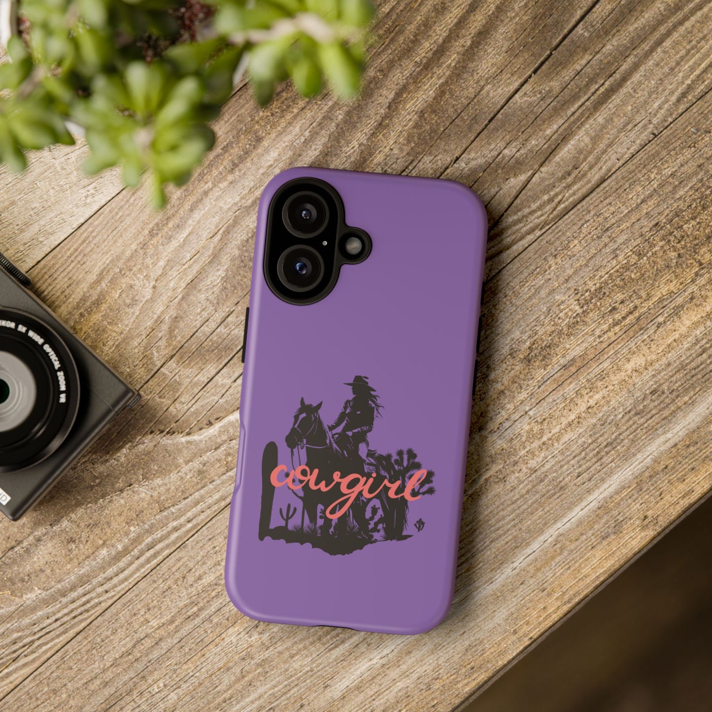 Cowgirl Phone Case — Purple Western Rider Protective Phone Cover