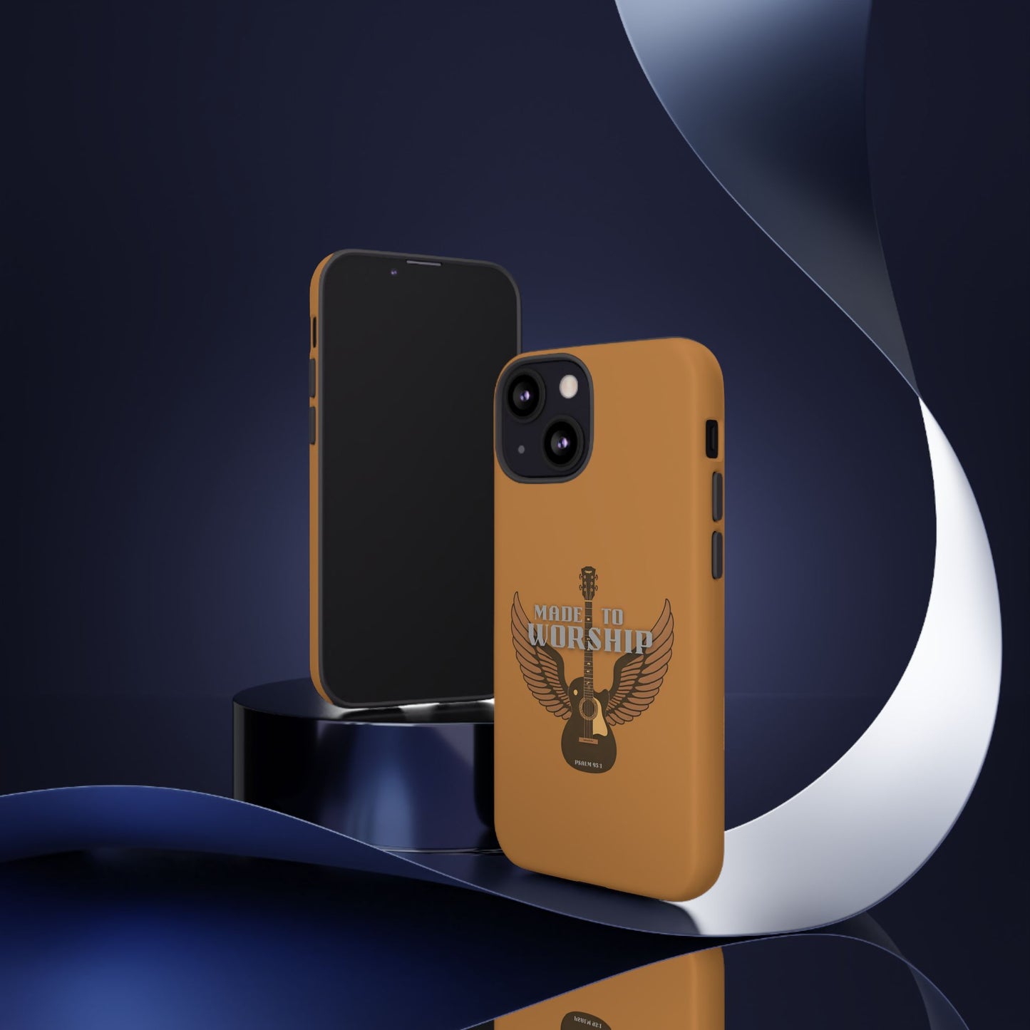 Tough Phone Case — "Made to Worship" Acoustic Guitar Wings Design