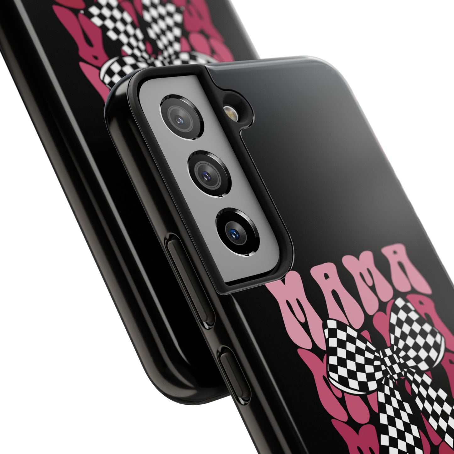 Chic Tough Phone Cases with Mama Bow Design, Stylish Phone Cover