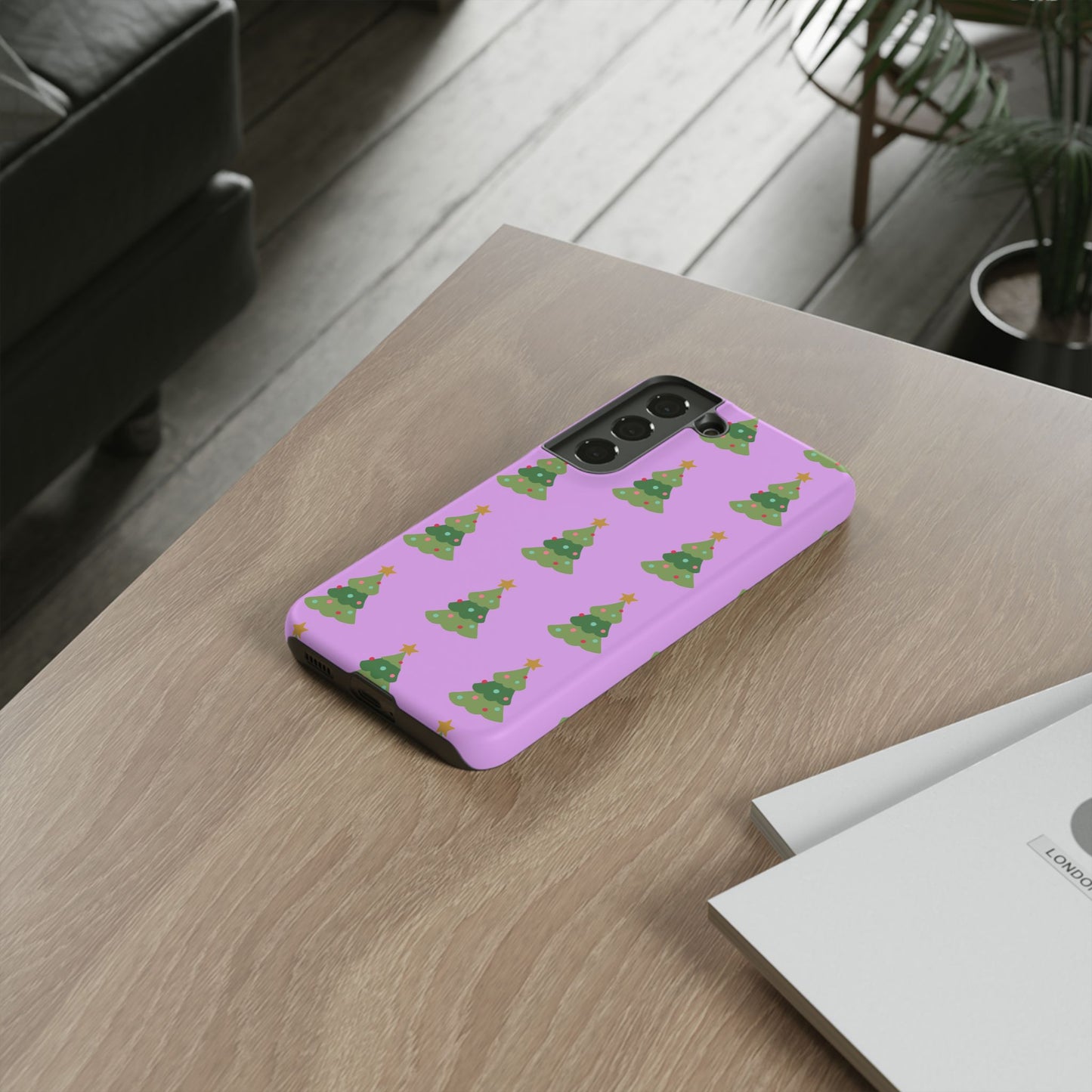 Christmas Tree Phone Case — Cute Purple Holiday iPhone Cover