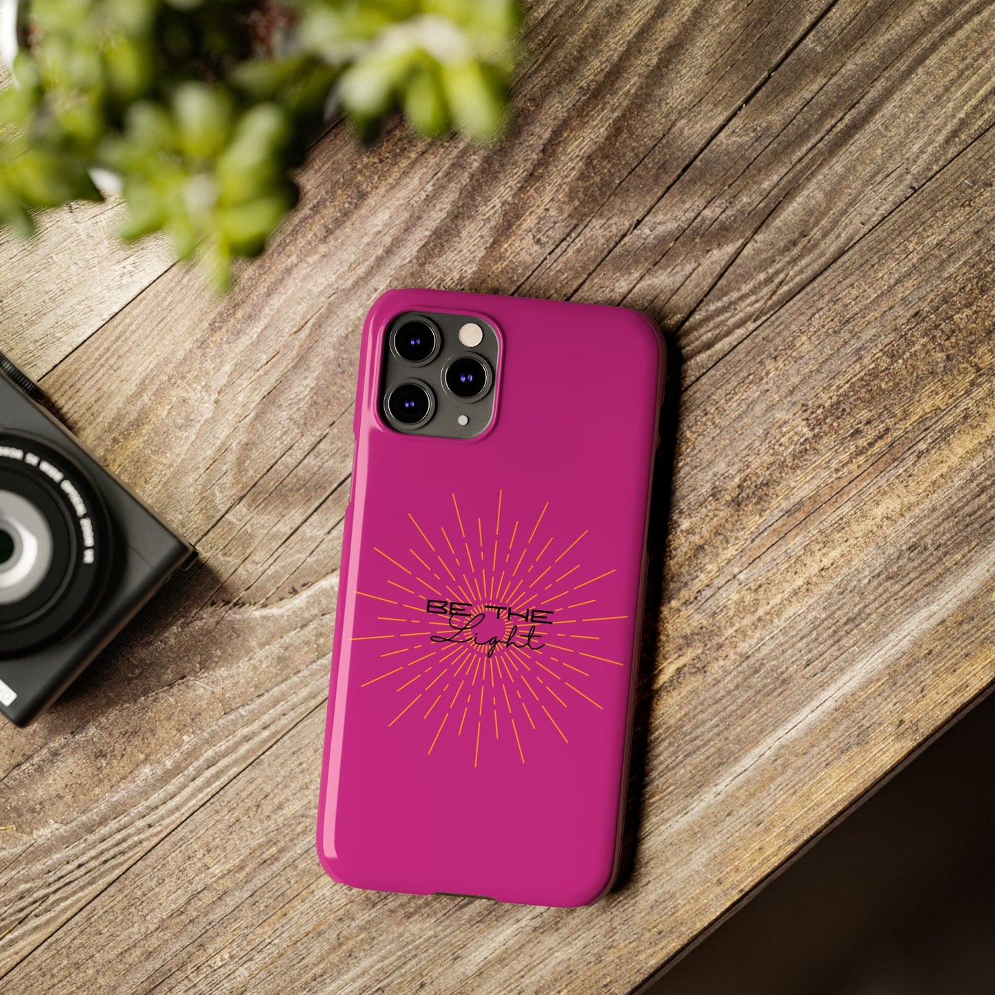 Radiant Pink Slim Phone Cases, Be The Light