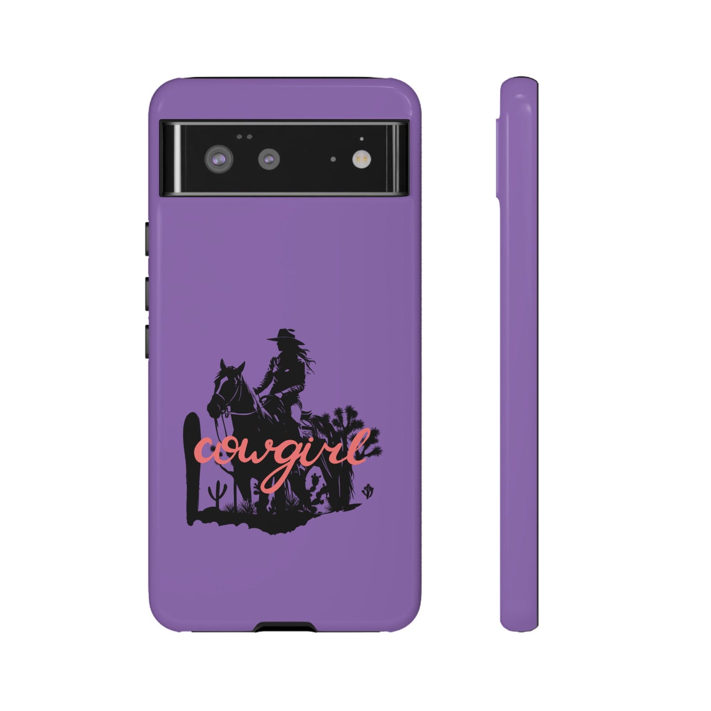 Cowgirl Phone Case — Purple Western Rider Protective Phone Cover