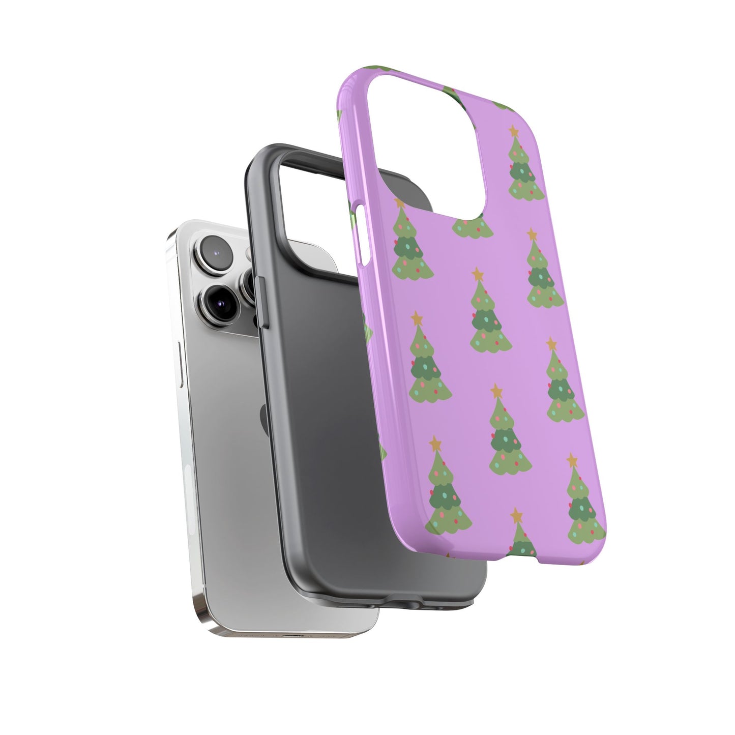 Christmas Tree Phone Case — Cute Purple Holiday iPhone Cover
