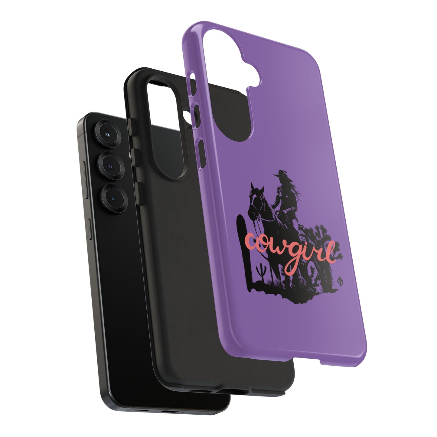 Cowgirl Phone Case — Purple Western Rider Protective Phone Cover