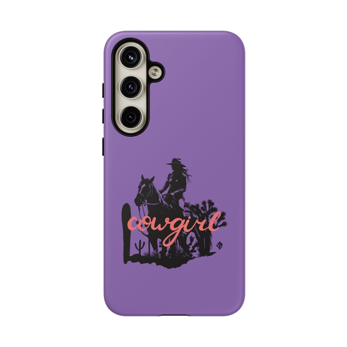 Cowgirl Phone Case — Purple Western Rider Protective Phone Cover