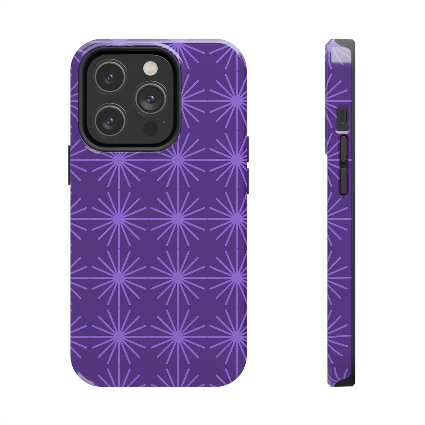 Phone Case - Purple Circular Star Design