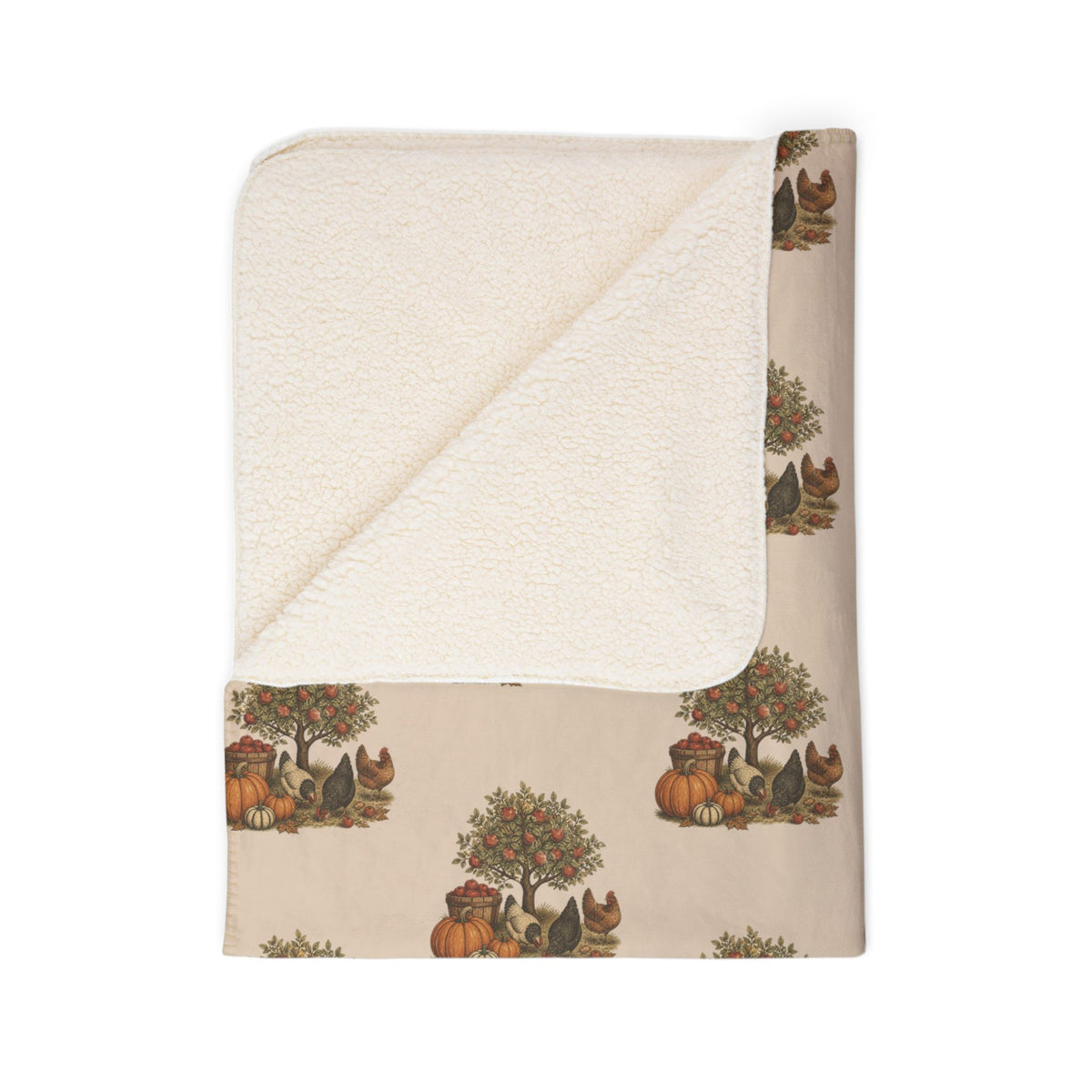 Autumn Harvest Sherpa Blanket