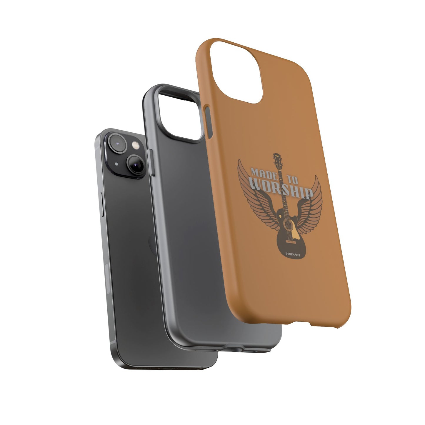 Tough Phone Case — "Made to Worship" Acoustic Guitar Wings Design