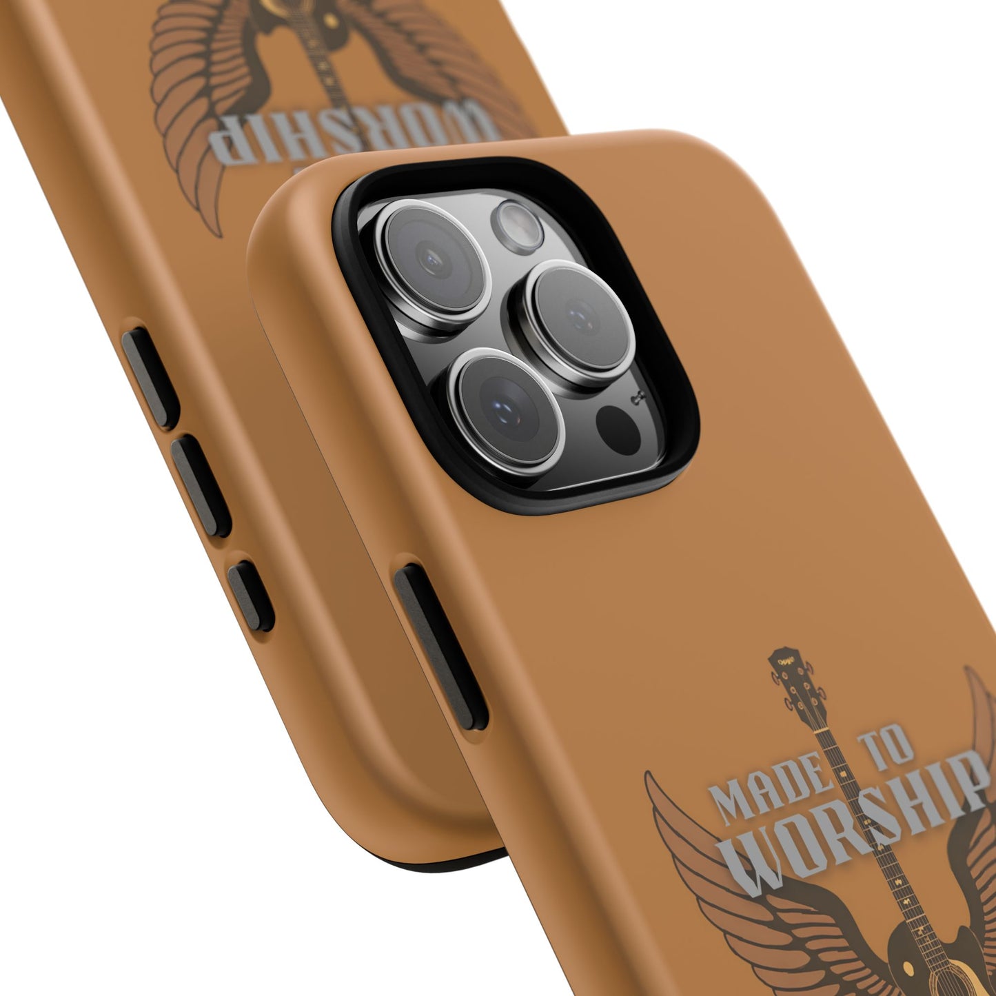 Tough Phone Case — "Made to Worship" Acoustic Guitar Wings Design