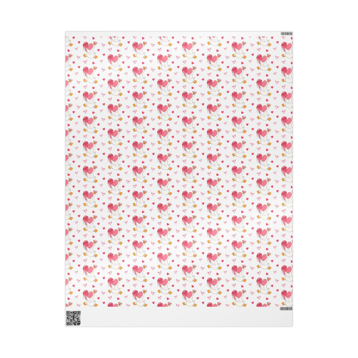 Romantic Love Goose Wrapping Paper Roll — Valentine's & Galentine's Gift Wrap