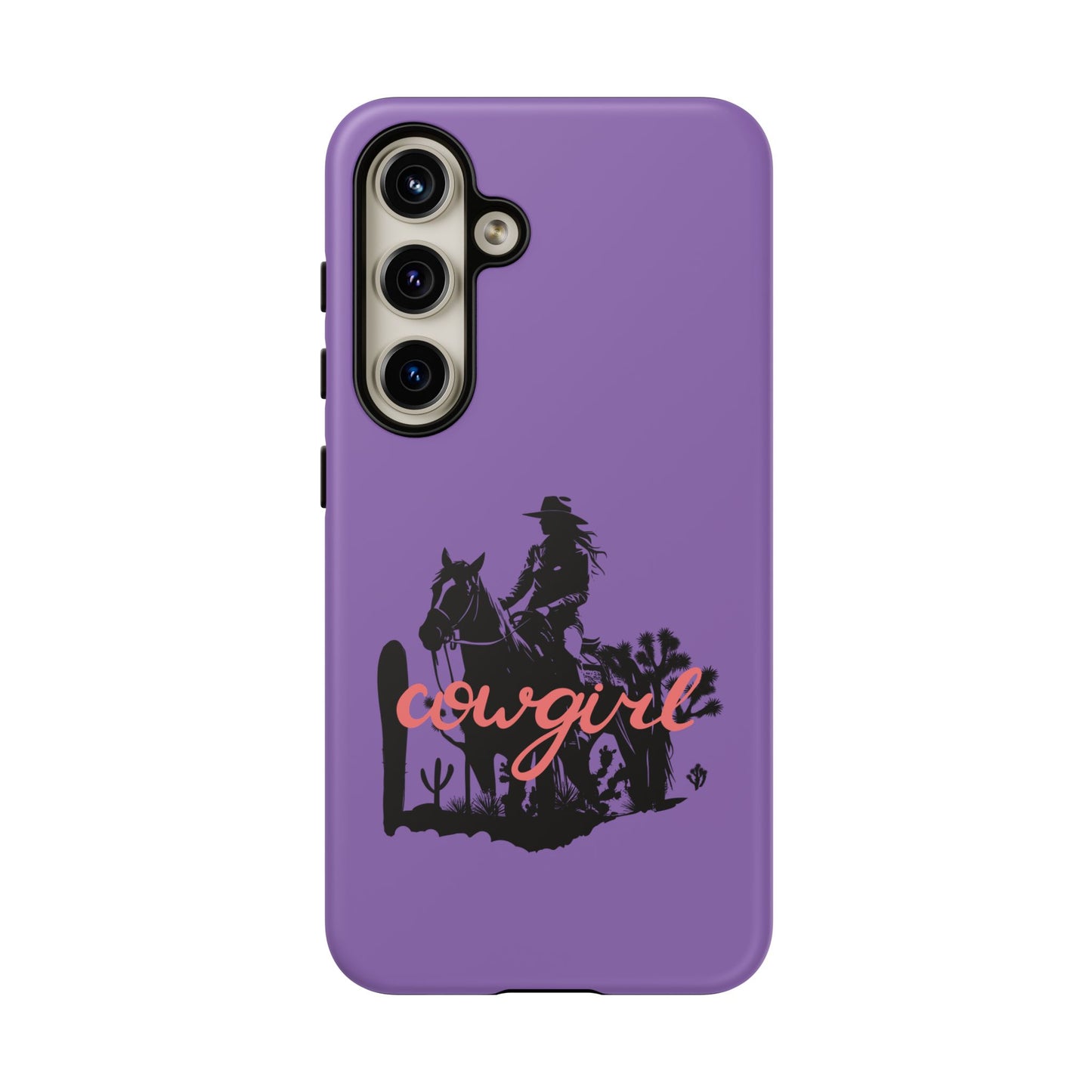 Cowgirl Phone Case — Purple Western Rider Protective Phone Cover