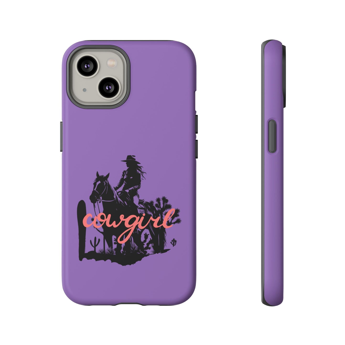 Cowgirl Phone Case — Purple Western Rider Protective Phone Cover