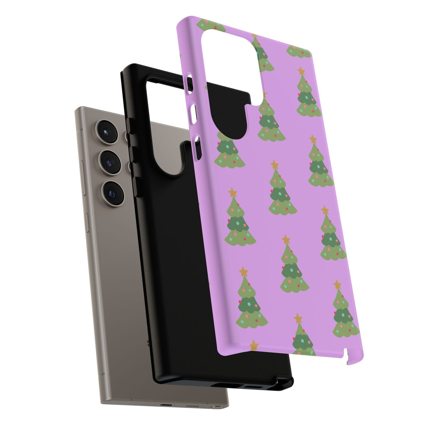 Christmas Tree Phone Case — Cute Purple Holiday iPhone Cover