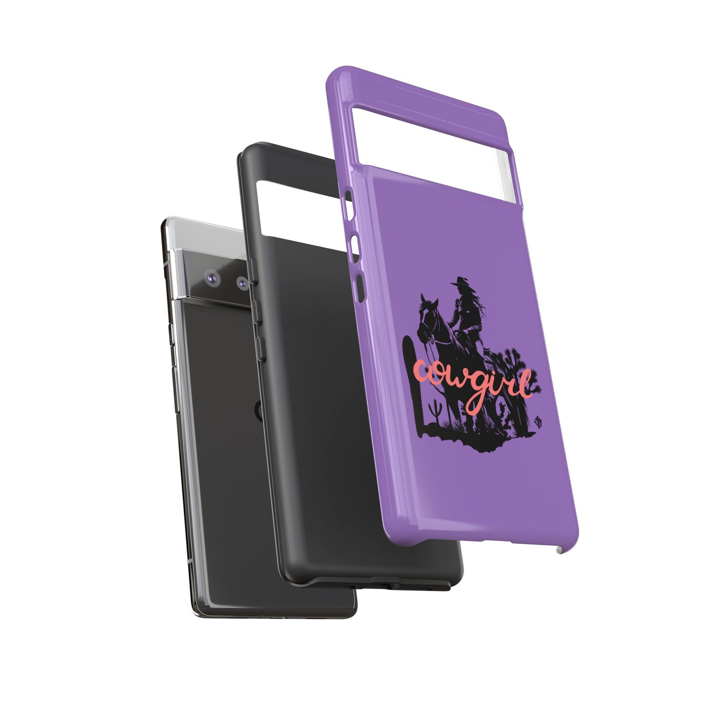 Cowgirl Phone Case — Purple Western Rider Protective Phone Cover