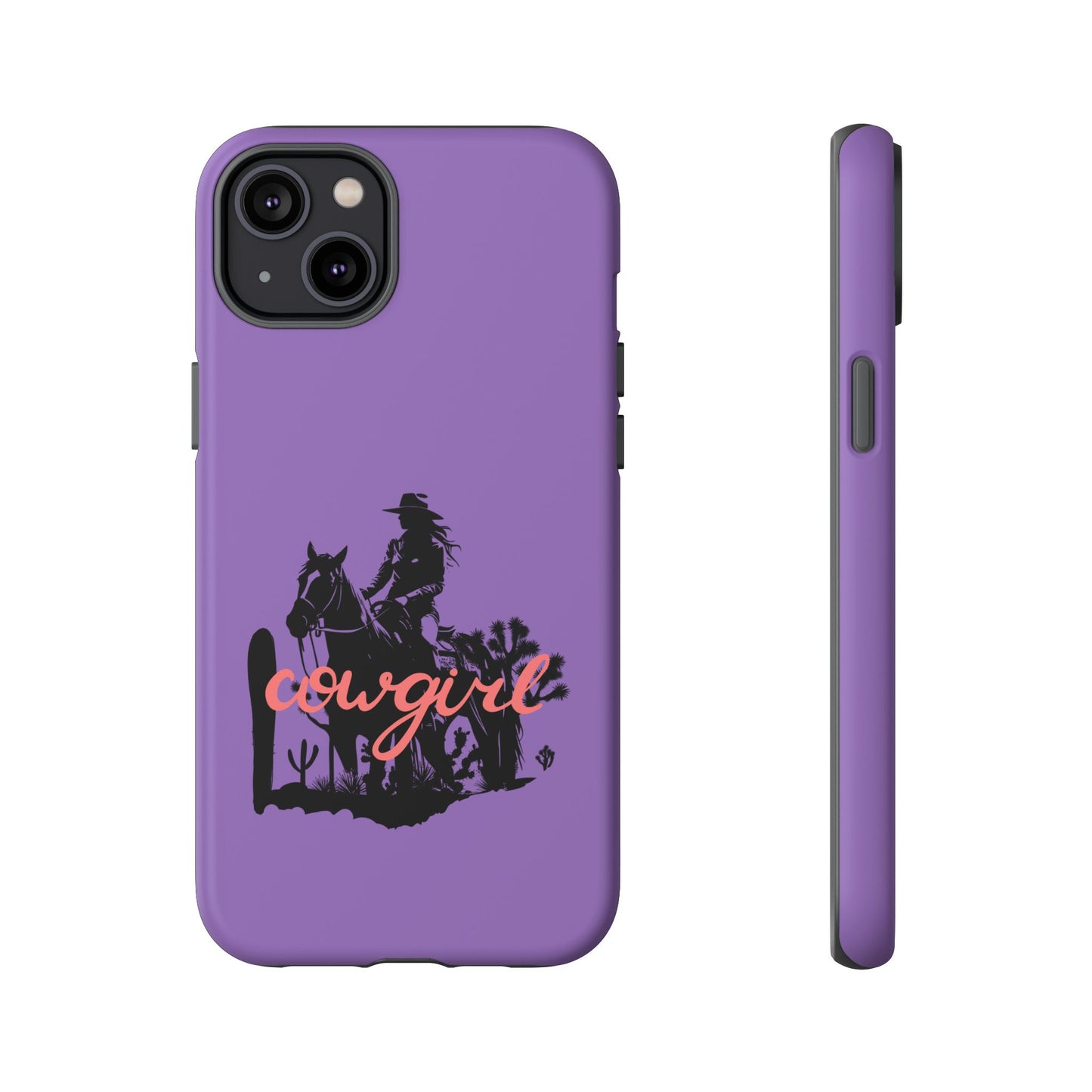 Cowgirl Phone Case — Purple Western Rider Protective Phone Cover