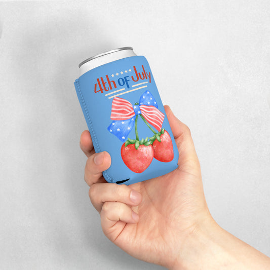 Patriotic Can Cooler Sleeve for 4th of July Celebrations