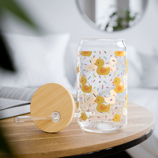 Cute rubber duck 16oz Sipper Glass