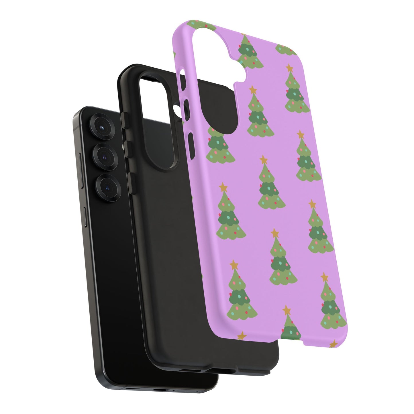 Christmas Tree Phone Case — Cute Purple Holiday iPhone Cover