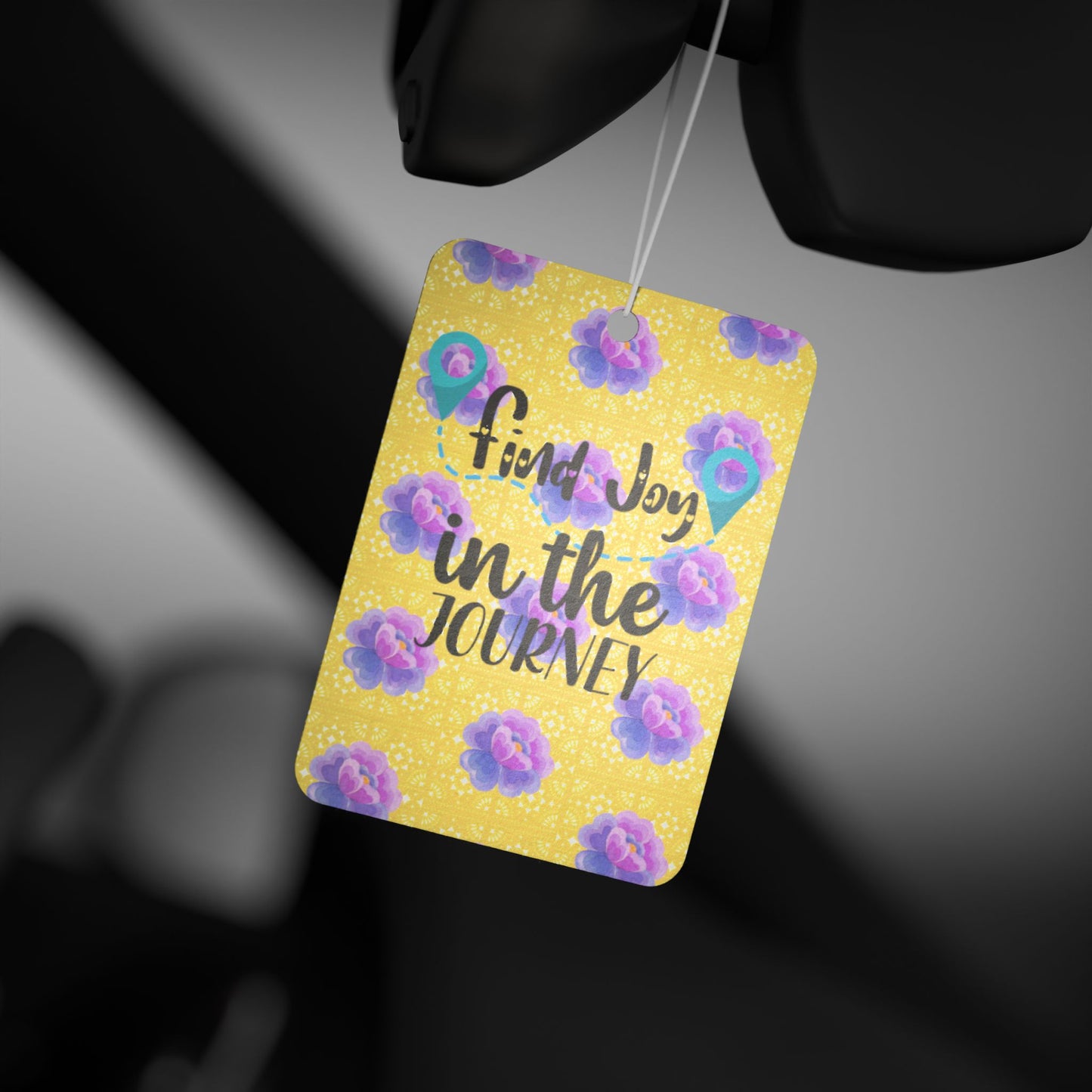 Car Air Freshener - Find Joy in the Journey Mexican Floral Design