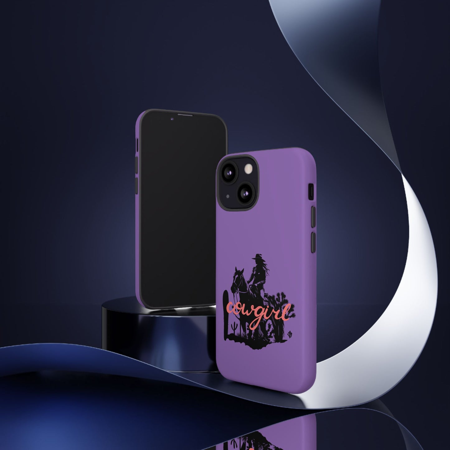 Cowgirl Phone Case — Purple Western Rider Protective Phone Cover
