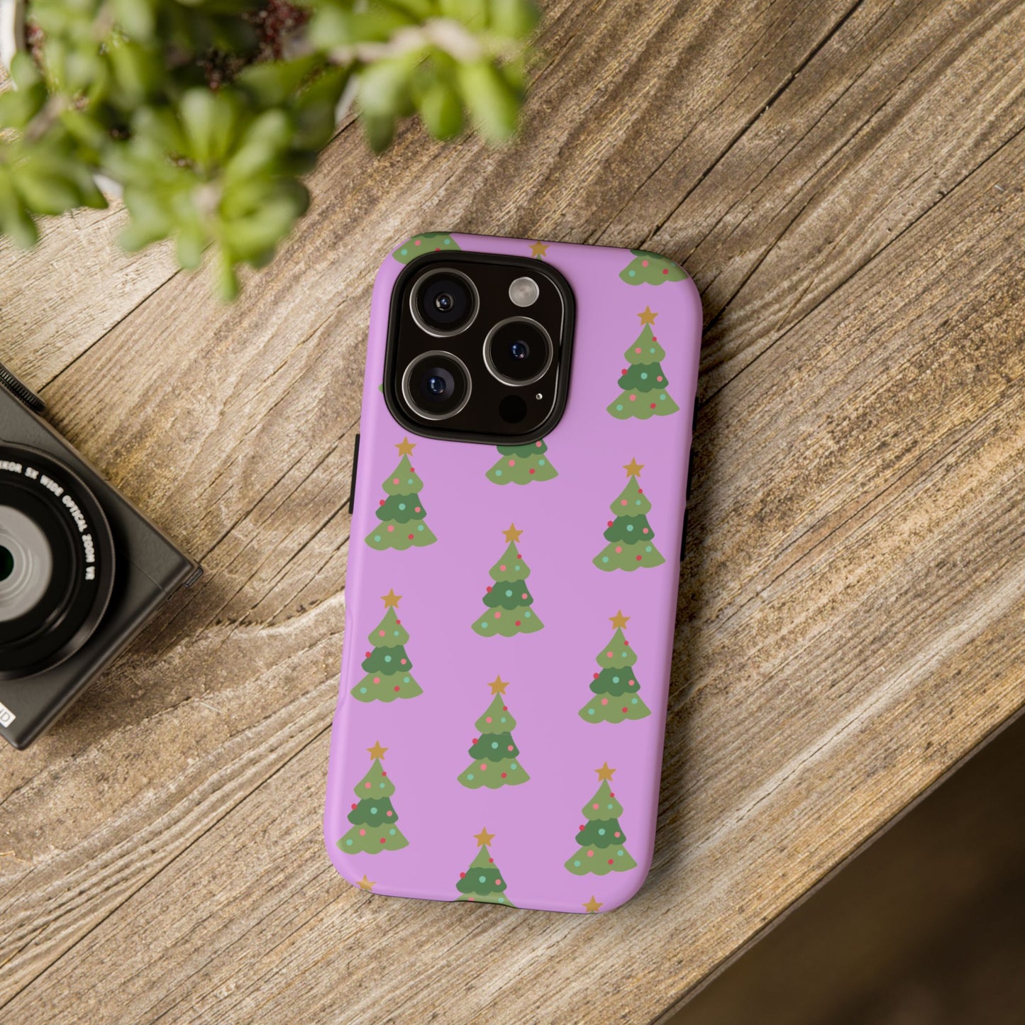 Christmas Tree Phone Case — Cute Purple Holiday iPhone Cover